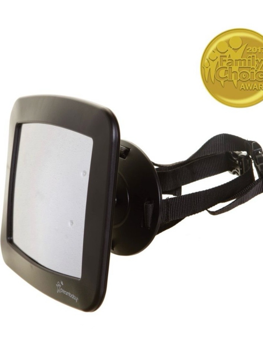 Dreambaby Large Wide-Angle Adjustable Backseat Mirror for Baby Black